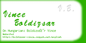 vince boldizsar business card